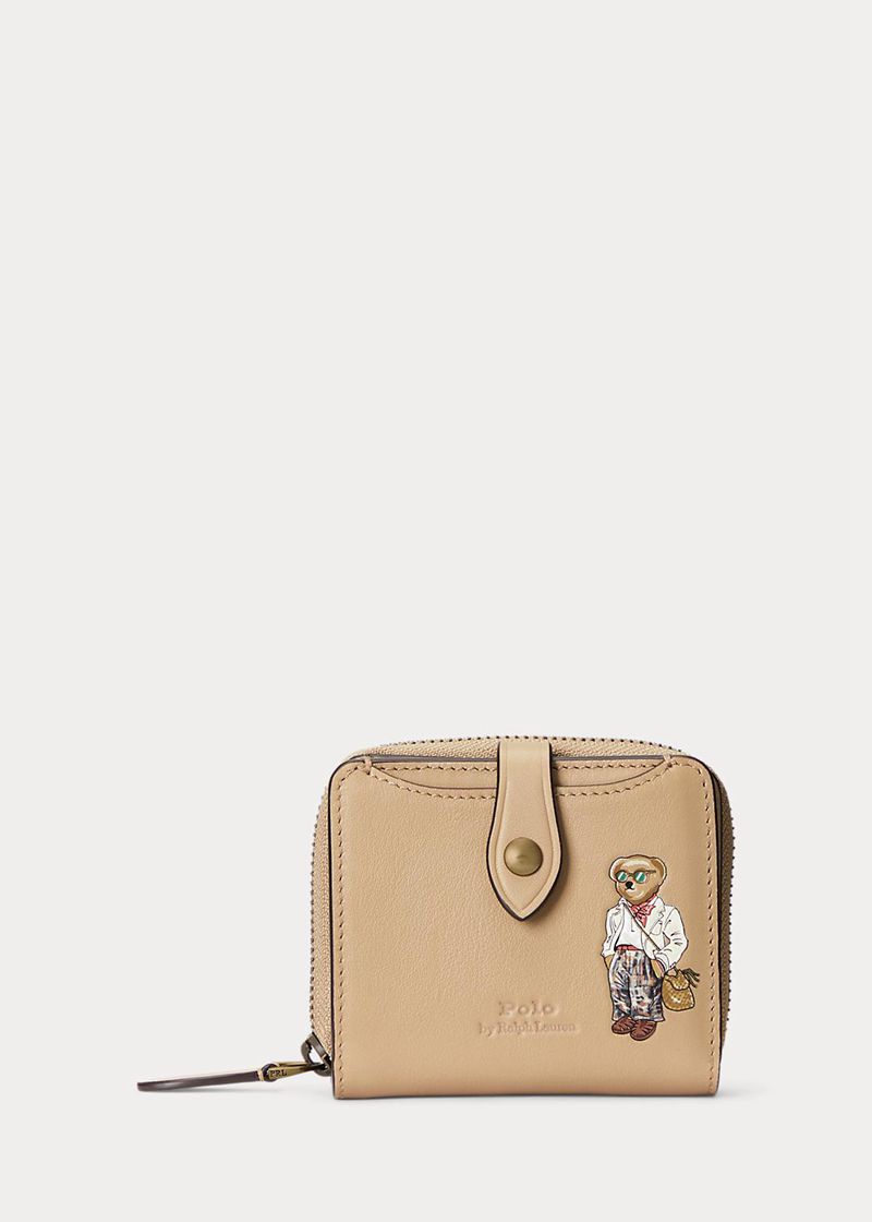 Portfel Polo Ralph Lauren Damska Beżowe Polo Bear Compact 142376-OAG